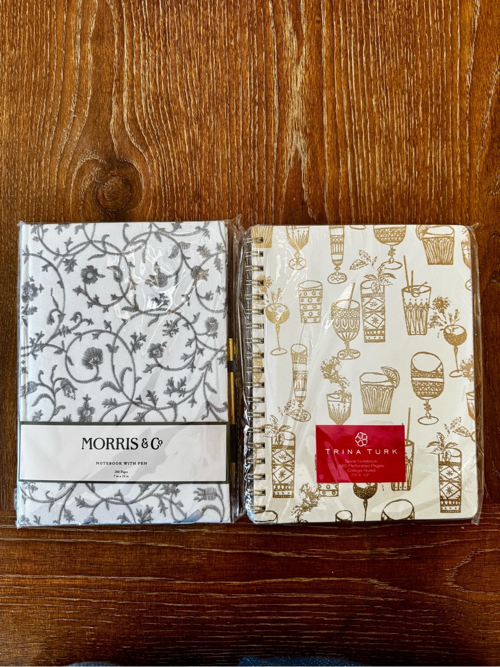 1 set of 2 NEW notebooks Trina Turk and Morris & Co.